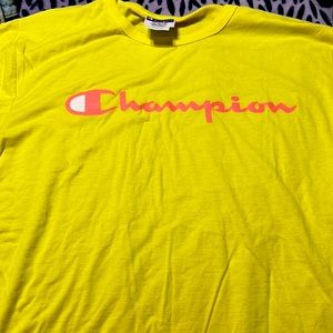 Champion yellow and pink Medium tee